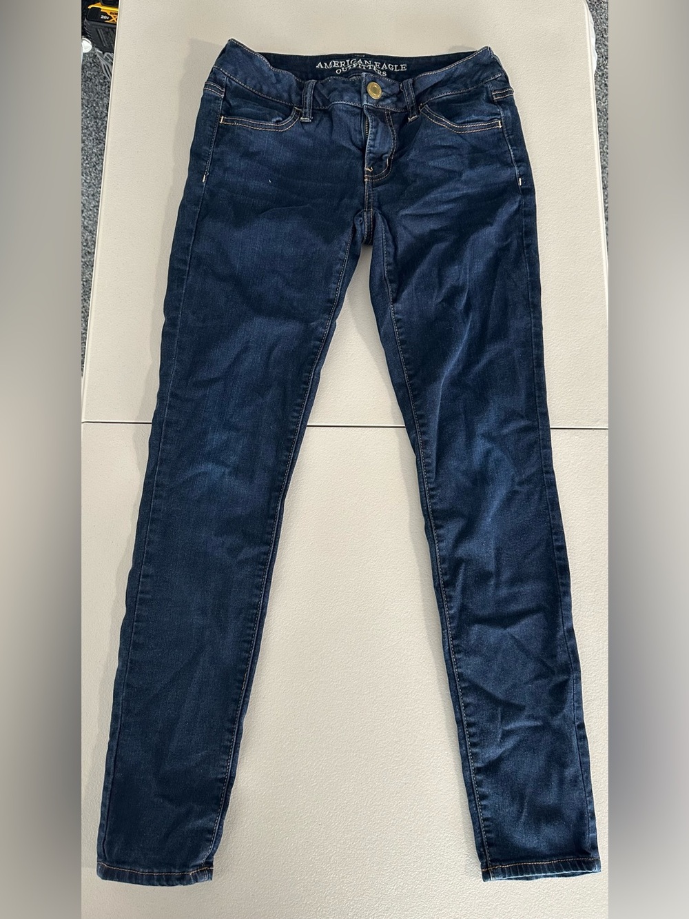 American Eagle Outfitters Women's Dark Blue Super stretch jegging jeans